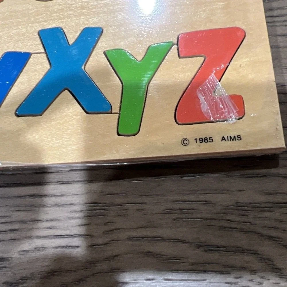 Vintage Alphabet Puzzle 1985 Still In Package‎ Wooden Colorful Classic Nostalgia